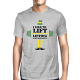 I Like To Lift Lifting Is My Favorite Mens Grey Shirt