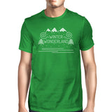 Winter Wonderland Mens Green Shirt