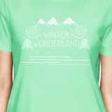 Winter Wonderland Womens Mint Shirt