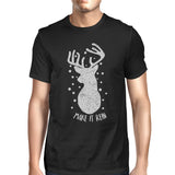 Make It Rein Vintage Reindeer Mens Black Shirt