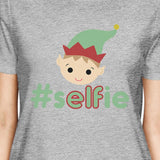 Hashtag Selfie Elf Womens Grey Shirt