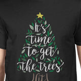 It's Time To Get The Trees Lit Mens Black Shirt