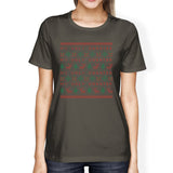 My Ugly Sweater Pattern Womens Dark Grey Shirt