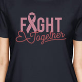 Fight Together Breast Cancer Awareness Womens Navy Shirt