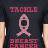 Tackle Breast Cancer Football Womens Navy Shirt