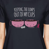 Keeping The Lumps Out Of My Cups Breast Cancer Womens Navy Shirt