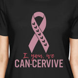 I You We Can-Cervive Breast Cancer Womens Black Shirt