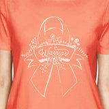 Warrior Breast Cancer Awareness Womens Peach Shirt