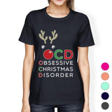 Rudolph OCD Womens Obsessive Christmas Disorder T-Shirt For Her