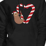 Candy Cane Sloth Christmas Hoodie Holiday Unisex Hooded Sweatshirt