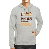 I Doughnut Know Unisex Grey Graphic Hoodie Unique Design Pullover