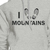 I Heart Mountains Unisex Hoodie Funny Gift Idea For Hiking Lovers