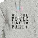 We The People Unisex White Funny Independence Day Design Hoodie