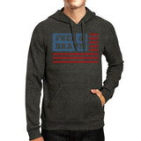 Free Brave Us Flag Unisex Dark Grey Graphic Hoodie Pullover Fleece