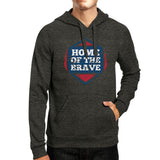 Home Of The Brave Unisex Graphic Hoodie Dark Grey Crewneck Pullover