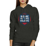 Home Of The Brave Unisex Graphic Hoodie Dark Grey Crewneck Pullover