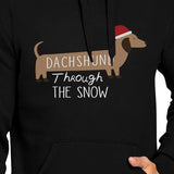 Dachshund Through The Snow Black Hoodie