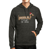 Dachshund Through The Snow Dark Grey Hoodie