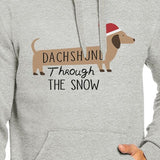 Dachshund Through The Snow Grey Hoodie