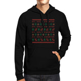 My Ugly Sweater Pattern Black Hoodie