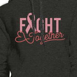Fight Together Breast Cancer Awareness Dark Grey Hoodie