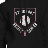 Strike Out Breast Cancer Baseball Black Hoodie