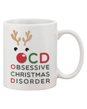 Funny Christmas Coffee Mug - OCD Obsessive Christmas Disorder 11 oz Mug Cup