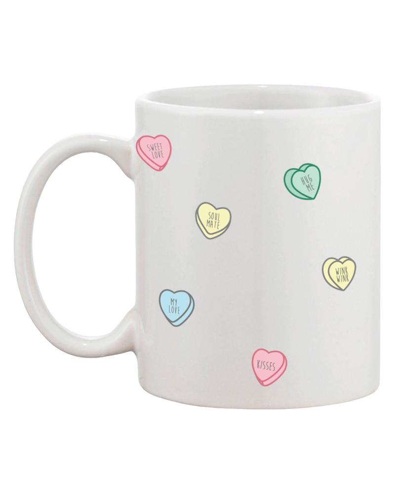 Sweethearts Funny Deigns Printed 11oz White Ceramic Coffee Mug