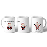 Holiday Workout Santa  Mug Christmas Gift Idea Cute Ceramic Mugs