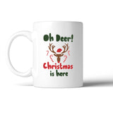 Oh Deer Christmas Is Here Mug Christmas Gift Coffee Mug For Holiday