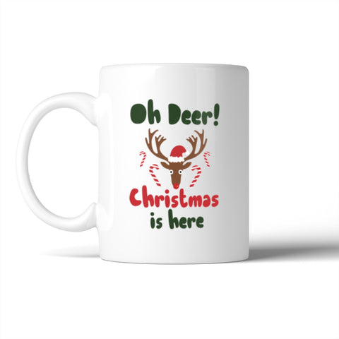 Oh Deer Christmas Is Here Mug Christmas Gift Coffee Mug For Holiday