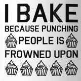 I Bake Because Punching People Cute Mug Funny Graphic Coffee Mug