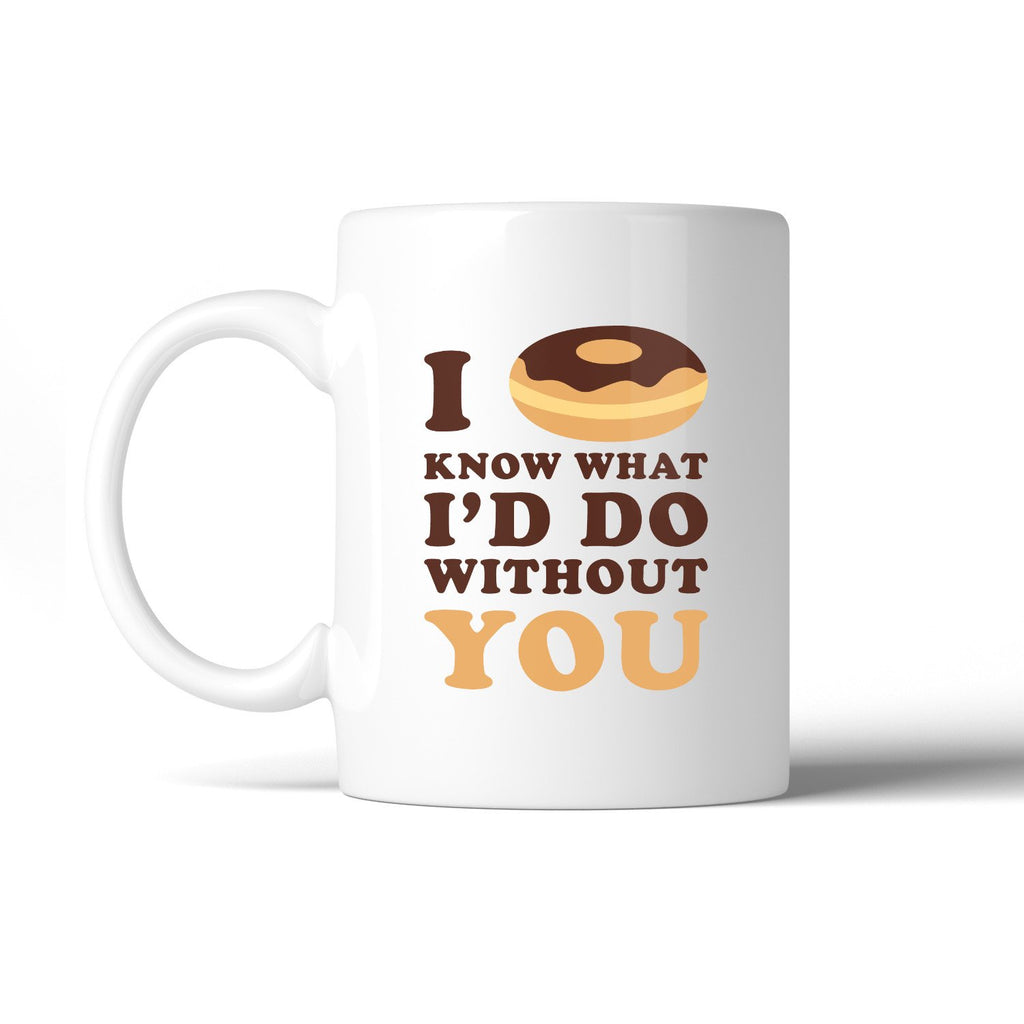 I Doughnut Know Cute Graphic Coffee Mug Funny Gift Ideas For Couple