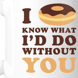 I Doughnut Know Cute Graphic Coffee Mug Funny Gift Ideas For Couple