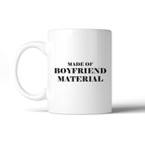 Boyfriend Material Ceramic Coffee Mug 11oz Gift For Him For Couples
