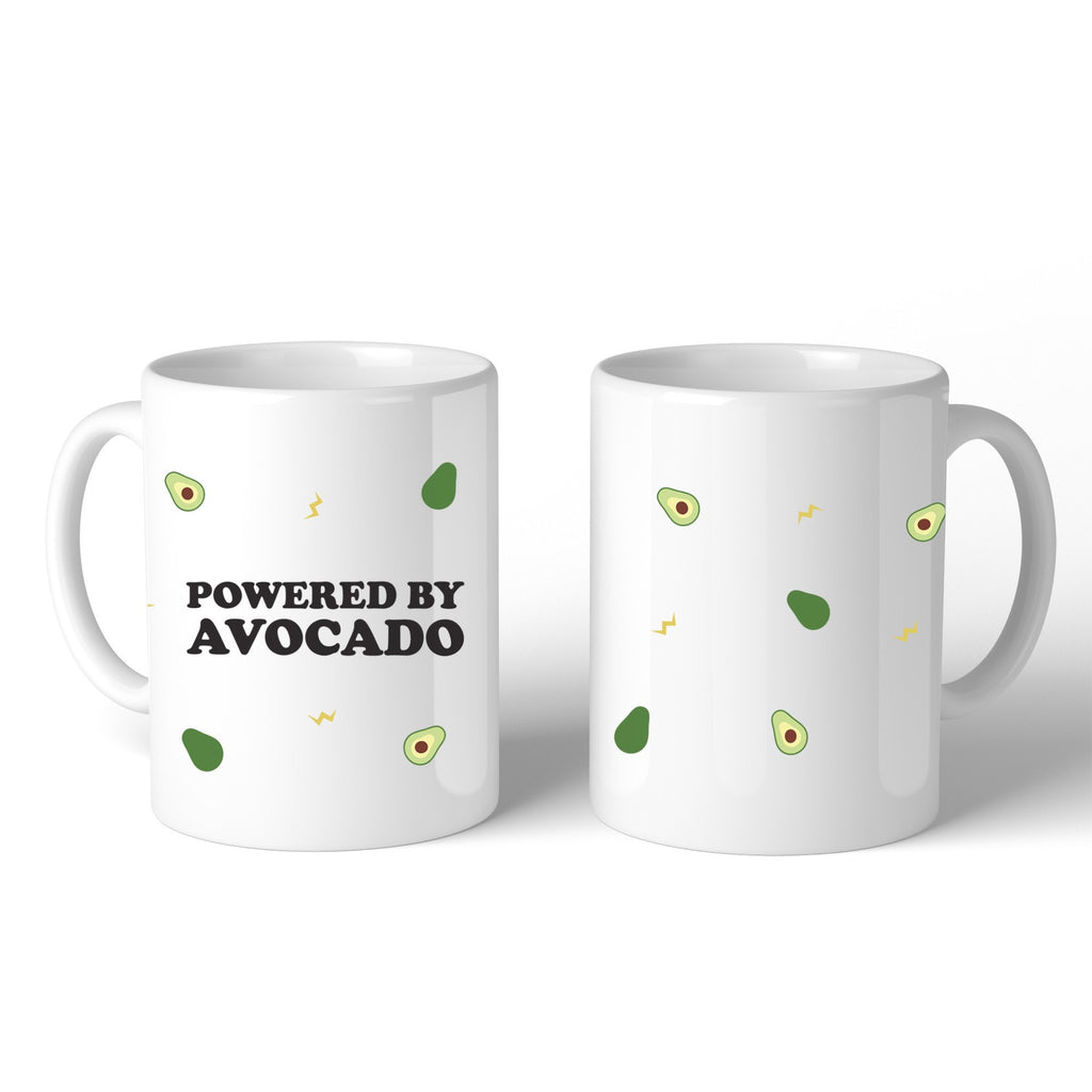 Powered By Avocado Graphic Mug Cup Cute Gift Ideas Avocado Lovers