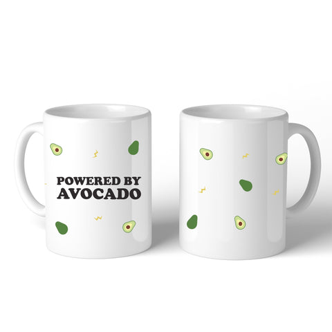Powered By Avocado Graphic Mug Cup Cute Gift Ideas Avocado Lovers