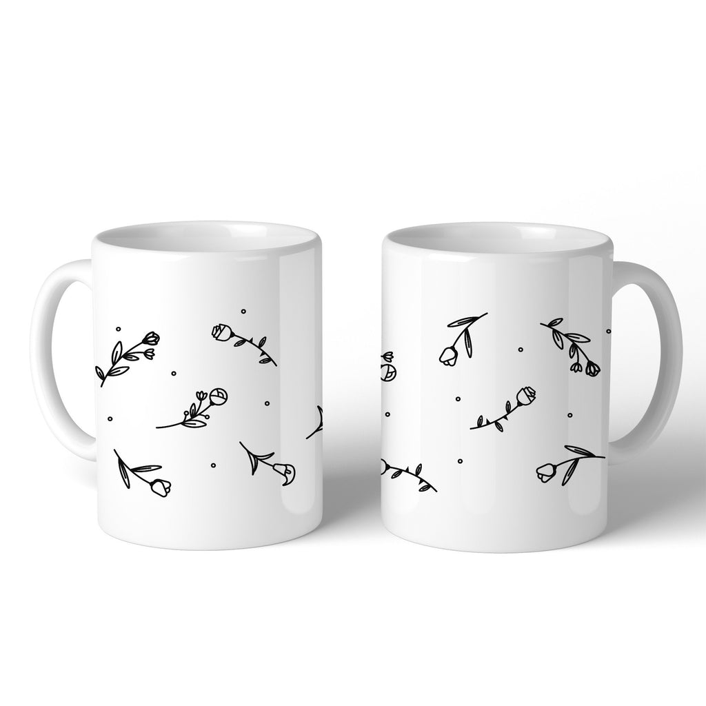 Icon Floral Pattern Lovely Flower Graphic Mug Gift Ideas For Her