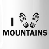 I Heart Mountains Ceramic Coffee Mug 11oz Gift For Mountain Lovers