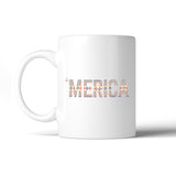 'Merica Cute Design Coffee Mug Unique Tribal Pattern Mug Gift Idea
