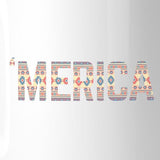'Merica Cute Design Coffee Mug Unique Tribal Pattern Mug Gift Idea