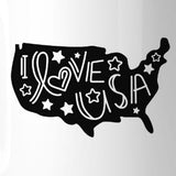 I Love USA Cute 4th Of July Decorative Mug Cute Gift For Army Wives