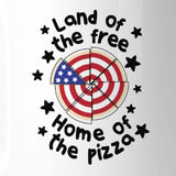 Home Of The Pizza Funny Patriotic Gift Coffee Mug For Pizza Lovers