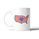 American Flag Patterned USA Map Coffee Mug Gift Ideas For Army Dads