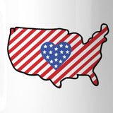 American Flag Patterned USA Map Coffee Mug Gift Ideas For Army Dads