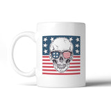 Skull American Flag Design Coffee Mug Microwave Dishwasher Safe
