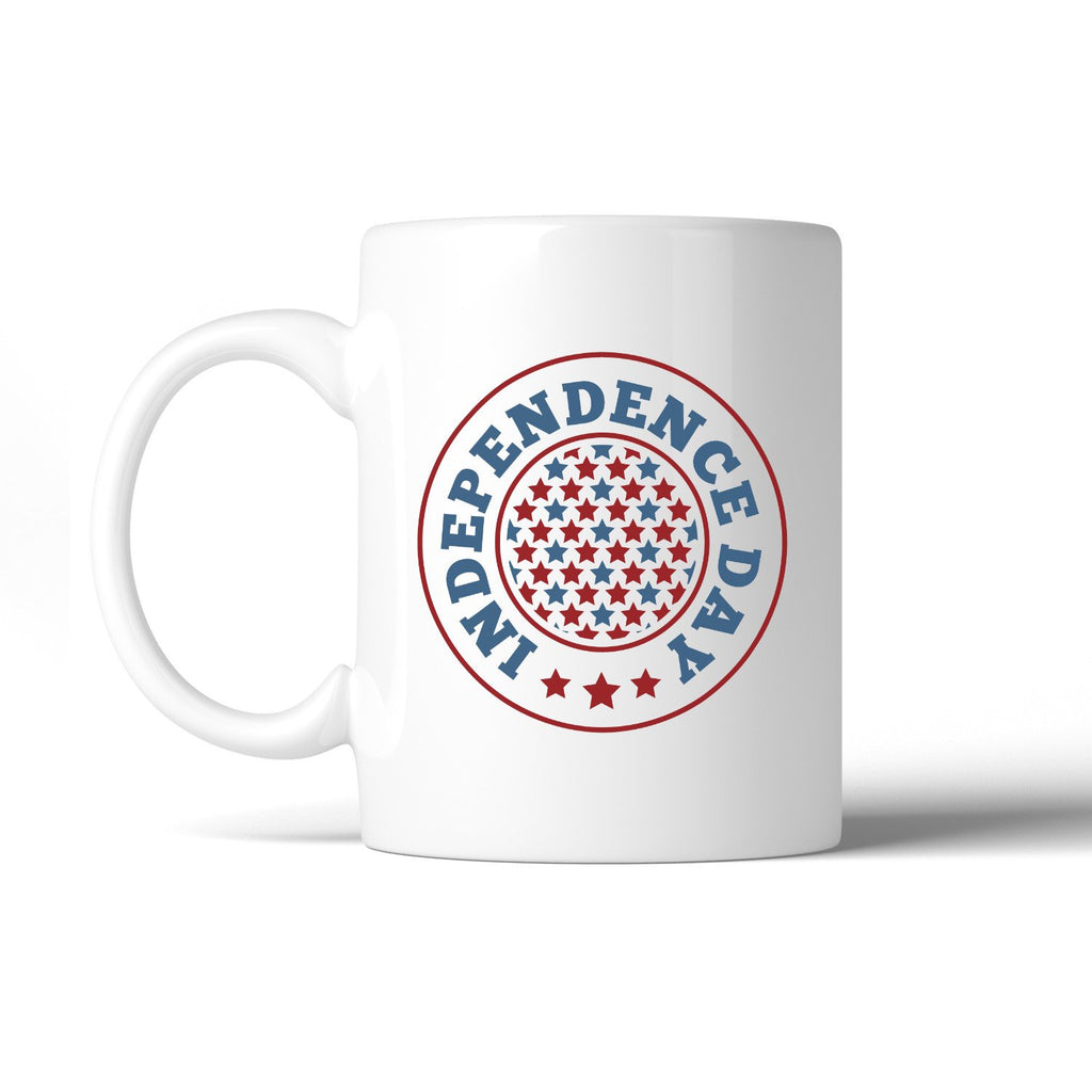 Independence Day White Independence Coffee Mug Patriotic Design
