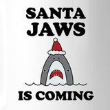 Santa Jaws Is Coming White Mug