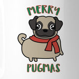 Merry Pugmas Pug White Mug