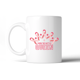 Won The Battle Queen Breast Cancer Awareness White Mug